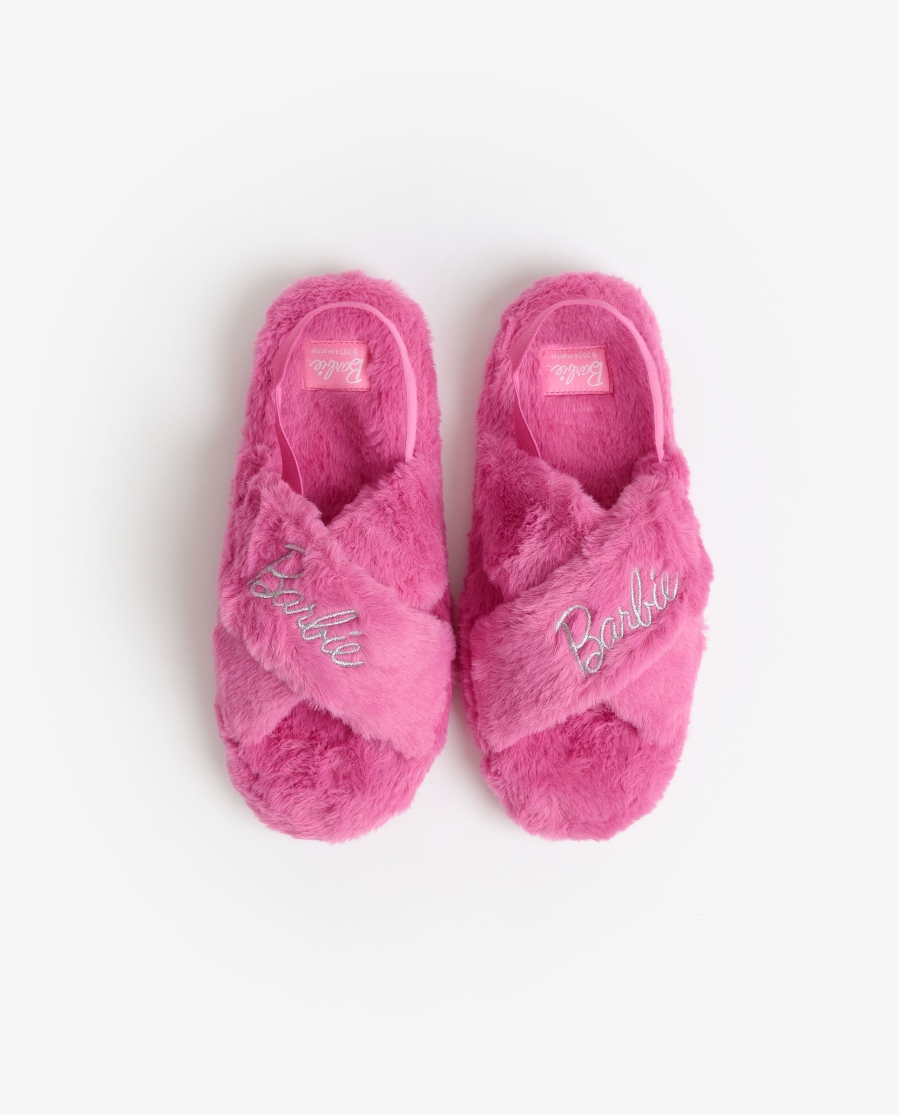 BARBIE Zapatillas De Estar Por Casa Fucsia para Mujer, Caja 6 unidades SURTIDO