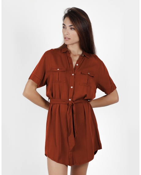 ADMAS Vestido Manga Corta Dubarry para Mujer TEJA