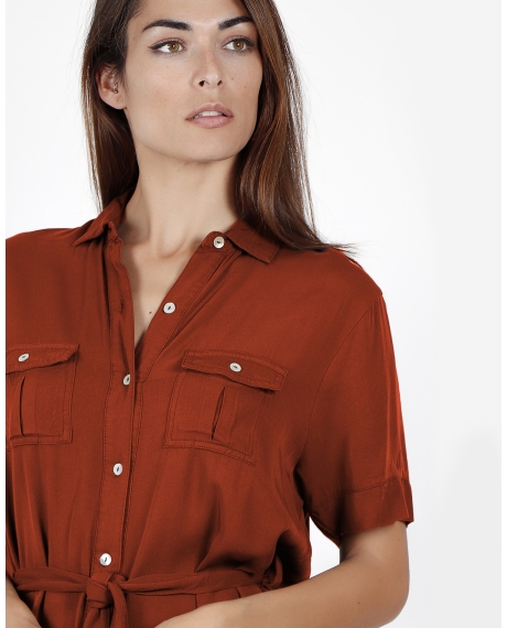 ADMAS Vestido Manga Corta Dubarry para Mujer TEJA 2