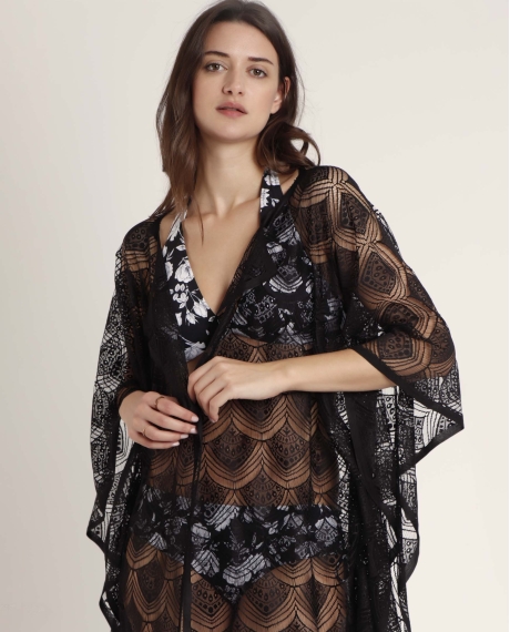 ADMAS Chal Playa Flecos para Mujer NEGRO 2