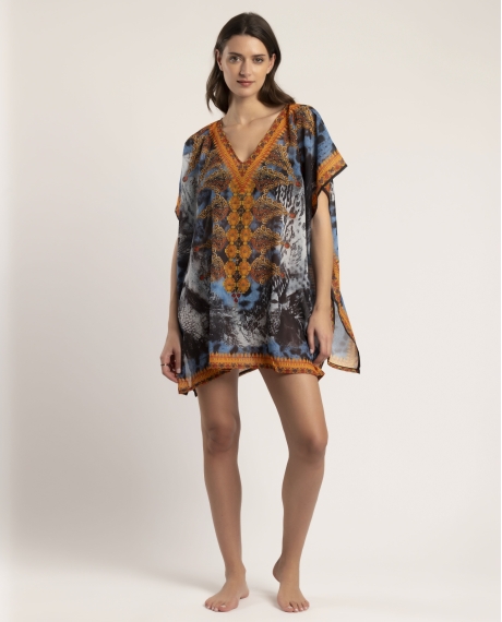 ADMAS Vestido Kaftán Vainica para Mujer MULTICOLOR