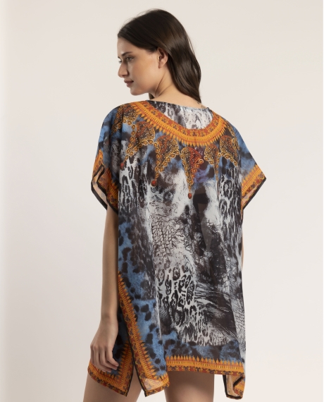 ADMAS Vestido Kaftán Vainica para Mujer MULTICOLOR 2