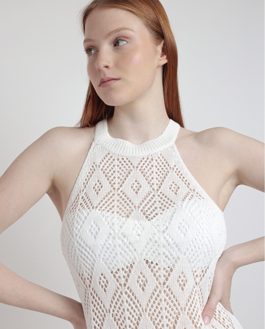 ADMAS Vestido Sin Mangas Happy para Mujer BLANCO ADMAS Vestido Sin Mangas Happy para Mujer BLANCO