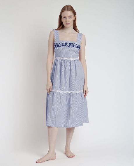 ADMAS Vestido Sin Mangas Sail Time para Mujer AZUL