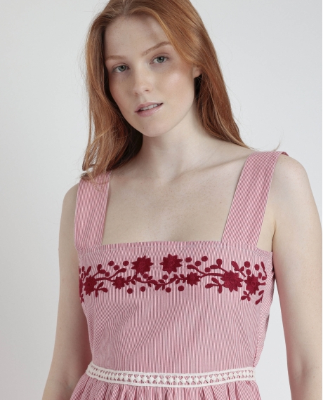 ADMAS Vestido Sin Mangas Sail Time para Mujer ROJO 2