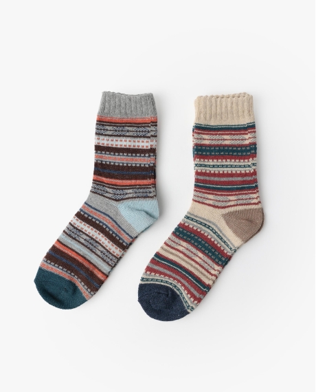 ADMAS Calcetín de Caña Normal Rustic para Mujer, (Caja de 6 pares) SURTIDO