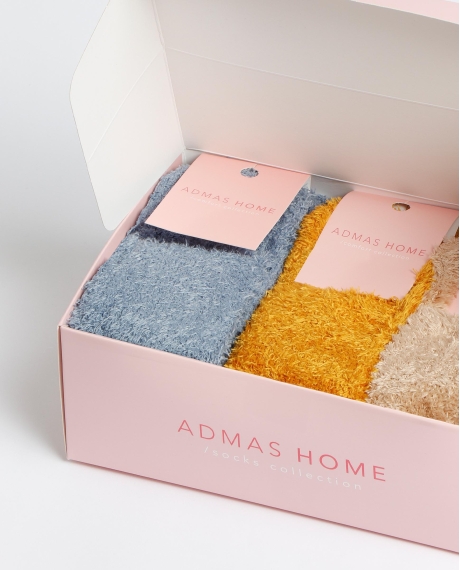 ADMAS Calcetín Mediano Soft para Mujer, (Caja de 6 pares) SURTIDO 2 2