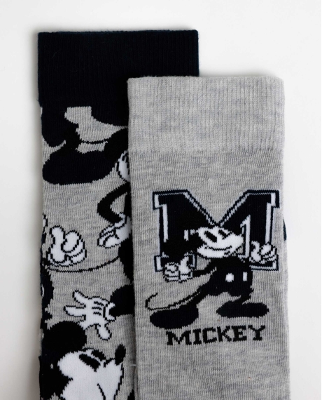 DISNEY Calcetín Mickey Jeans para Mujer, (Caja de 6 unidades) SURTIDO 2
