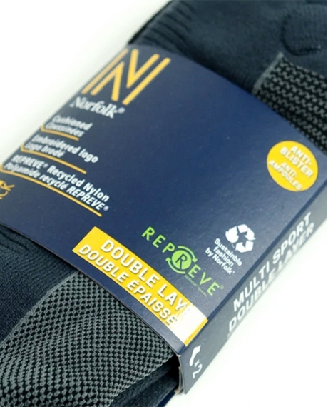 NORFOLK Calcetines compresivos running modelo London ( 2 pares ) BLACK/GREY 2