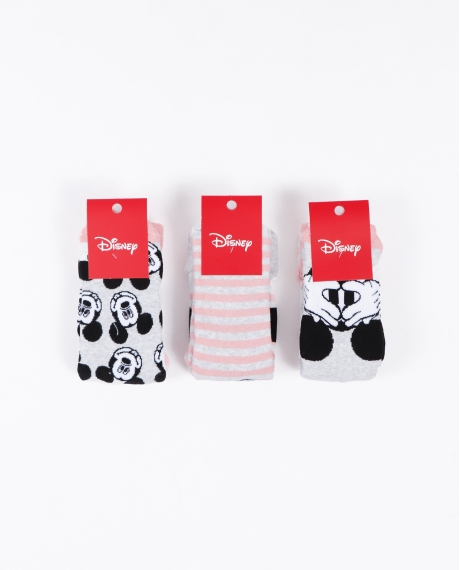 DISNEY Calcetín Antideslizante Mickey Pink para Mujer, (Caja de 12 pares) SURTIDO 2