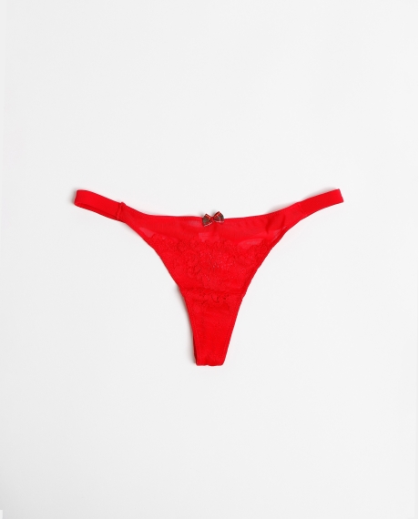 ADMAS Tanga con regalo antifaz para Mujer ROJO