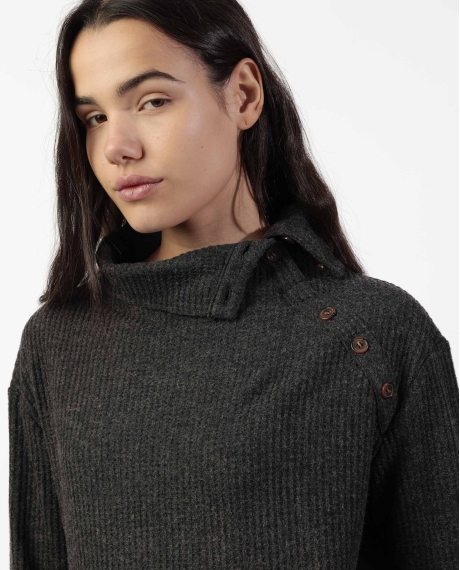 ADMAS Camiseta Manga Larga Neck Buttons para Mujer MARENGO 2