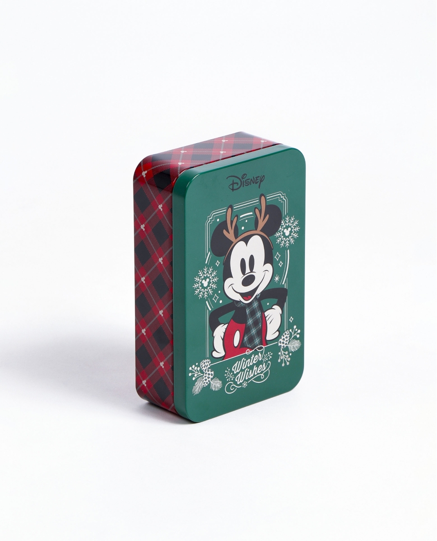DISNEY Calzoncillo/Bóxer Mickey Christmas Caja Metal Regalo para Hombre ROJO DISNEY Calzoncillo/Bóxer Mickey Christmas Caja Metal Regalo para Hombre ROJO