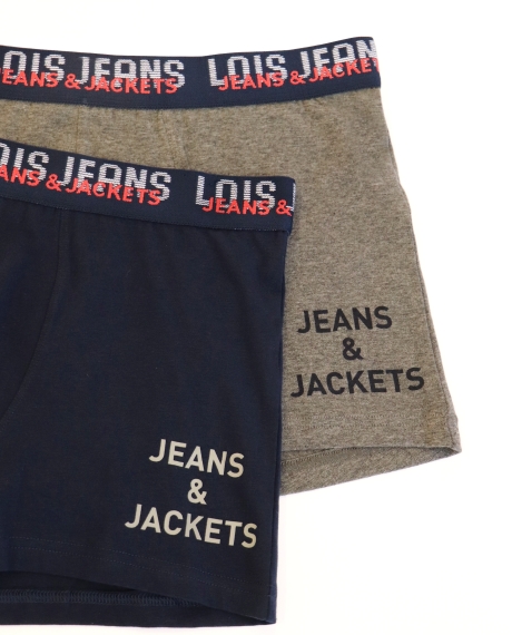 LOIS Calzoncillo/Bóxer Jeans & Jacket para Hombre, (Caja de 2 unidades) PACK FANTASIA 2