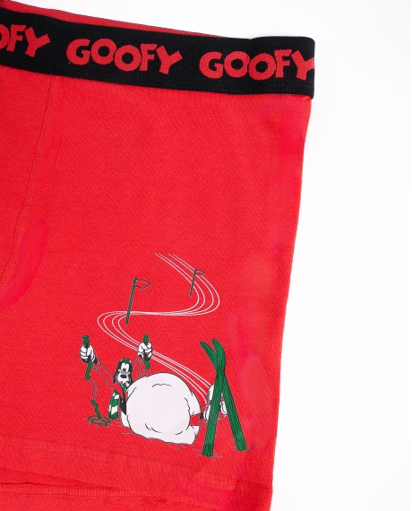 DISNEY Calzoncillo/Boxer Goofy Snow Caja Metal Regalo para Hombre, (Caja 12 unidades) ROJO 2