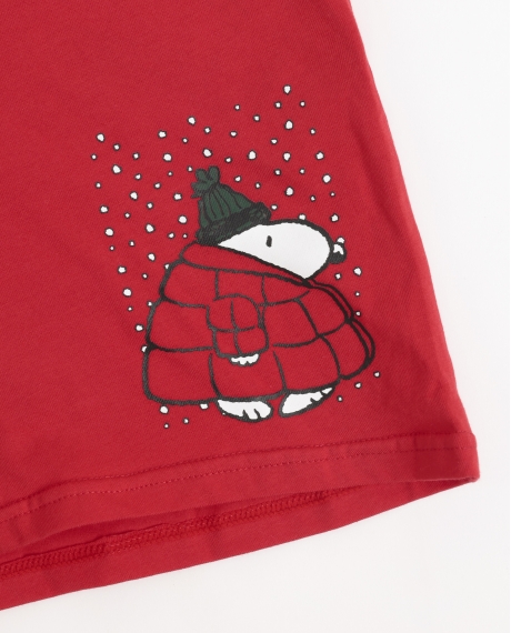 PEANUTS Calzoncillo/Boxer Let It Snow Home para Hombre ROJO 2