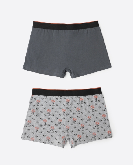 PEANUTS Calzoncillo/Boxer Peanuts Records para Hombre, (Caja de 2 unidades) PACK FANTASIA 2