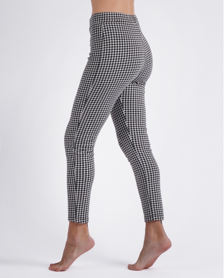 ADMAS Pantalón Elástico Largo Pata de Gallo para Mujer CRUDO 2