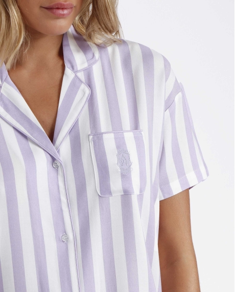 ADMAS CLASSIC Camisola Manga Corta Stripes para Mujer MALVA 2