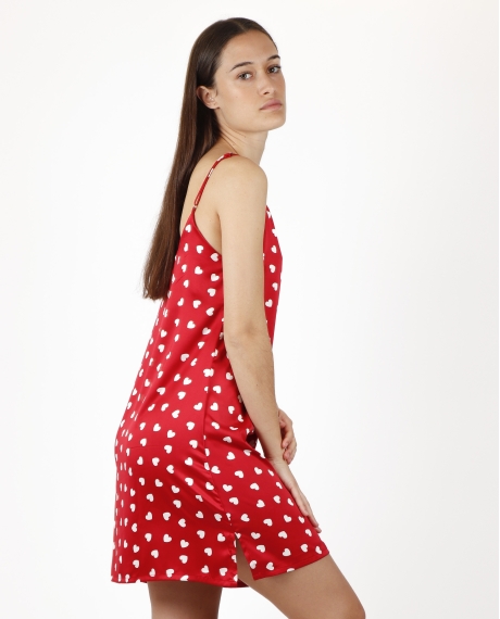ADMAS Camisola Tirantes Love Christmas para Mujer ROJO RUBÍ