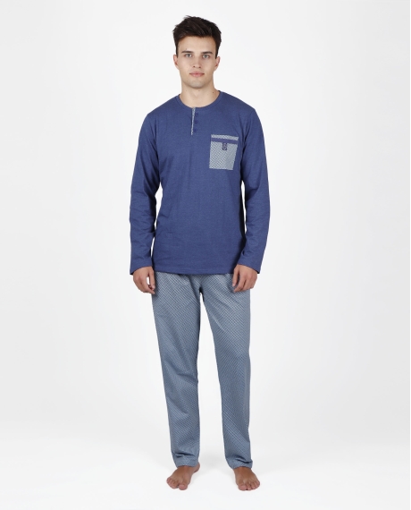 ADMAS CLASSIC Pijama Manga Larga Mercury para Hombre AZUL 2