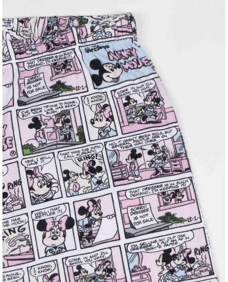 DISNEY Pijama Manga Corta Mickey Comic para Niña GRIS JASPE 2