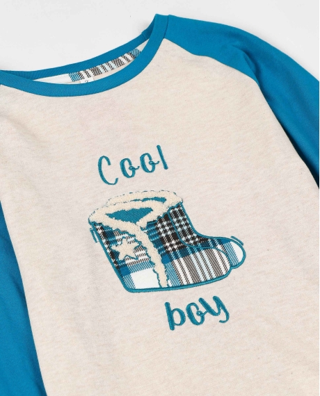 ADMAS Pijama Manga Larga Boots para Niño AZUL 2