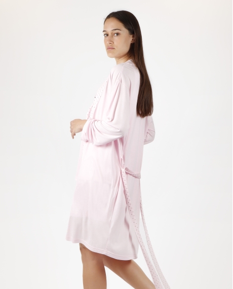 ADMAS CLASSIC Bata Manga Larga Soft Secret para Mujer ROSA 2