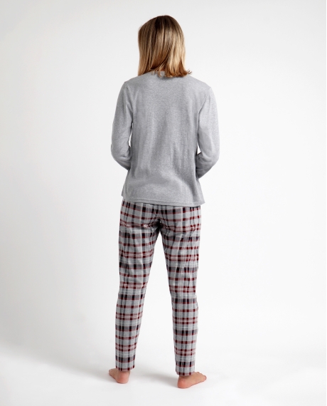 ADMAS Pijama Manga Larga Lou Lou Goodnight para Mujer GRIS JASPE 2