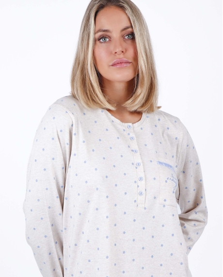 ADMAS CLASSIC Pijama Tapeta Manga Larga You Are Enough para Mujer CRUDO 2