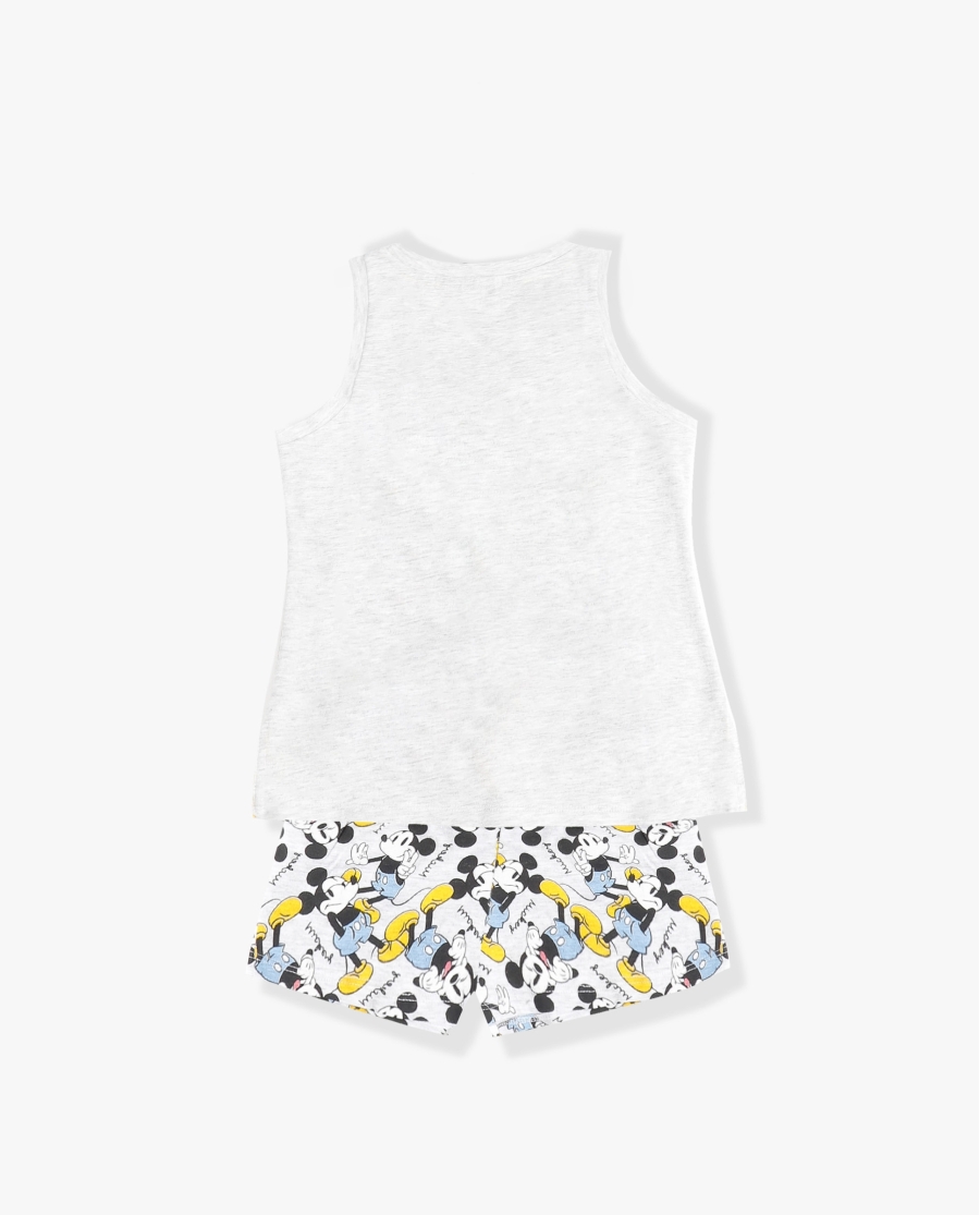 DISNEY Pijama Sin Mangas Mickey Summer para Niña GRIS JASPE DISNEY Pijama Sin Mangas Mickey Summer para Niña GRIS JASPE