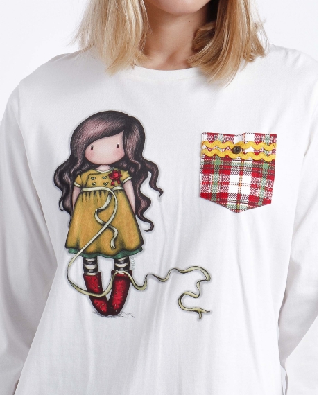 SANTORO GORJUSS Pijama Manga Larga Undone para Mujer CRUDO 2
