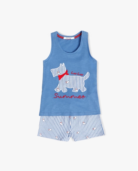 ADMAS Pijama Sin Mangas Lou Lou Summer para Niña AZUL