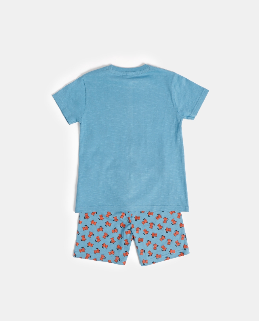 DIVER Pijama Manga Corta Morning para Niño ACERO DIVER Pijama Manga Corta Morning para Niño ACERO