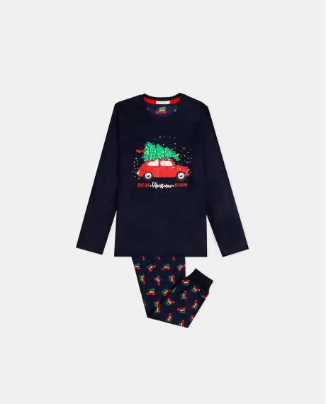 ADMAS Pijama Manga Larga Xmas Tree para Niño MARINO