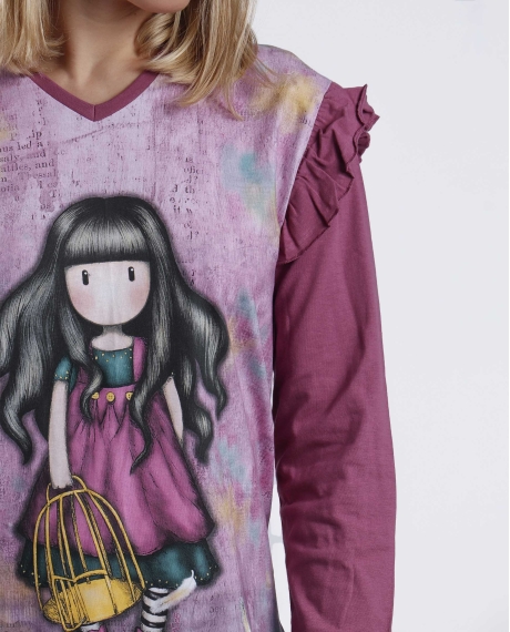 SANTORO Camisola Manga Larga Flying The Nest para Mujer MORADO 2