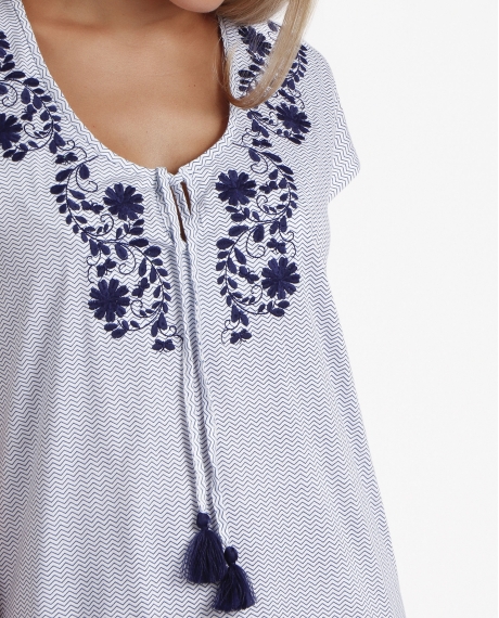 ADMAS Camisola Manga Corta Blue and Blue para Mujer MARINO 2