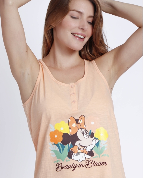 DISNEY Camisola Sin Mangas Minnie Flowers para Mujer PEACH 2
