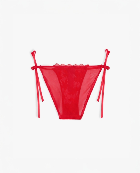 ADMAS Tentación Abierta de Encaje + Braga para Mujer ROJO 2