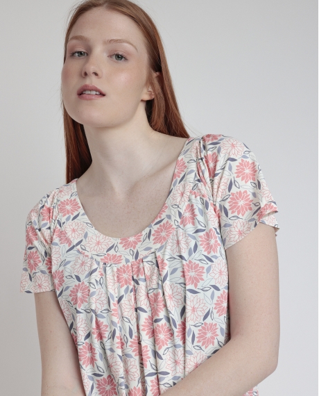 ADMAS GARDEN Camisola Manga Caída Rouse Peony para Mujer SALMON 2