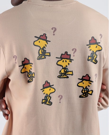 PEANUTS Pijama Manga Larga Felpa Beagle Scouts para Hombre BEIGE 2