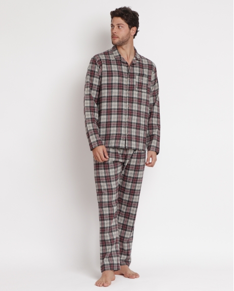ANTONIO MIRO Pijama Abierto Manga Larga Cobblestone para Hombre BEIGE