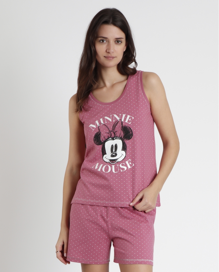 DISNEY Pijama Sin Mangas Dots & Sketches para Mujer ANCIENT PINK DISNEY Pijama Sin Mangas Dots & Sketches para Mujer ANCIENT PINK