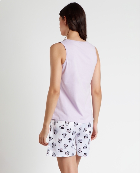 DISNEY Pijama Sin Mangas Soft Minnie para Mujer MALVA 2