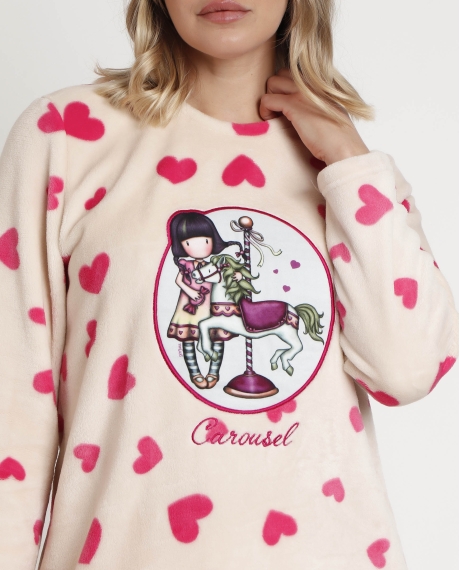 SANTORO GORJUSS Pijama Manga Larga Calentito Carousel para Mujer ROSA 2