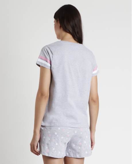STAR WARS Pijama Manga Corta Leia para Mujer GRIS JASPE 2
