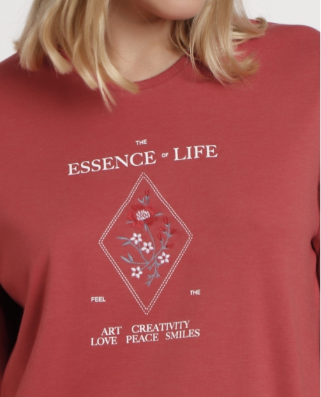 ADMAS GARDEN Pijama Manga Larga Essence Of Life para Mujer TEJA 2