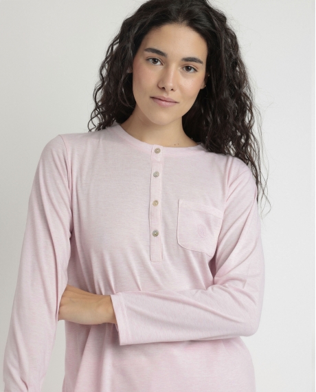 ADMAS CLASSIC Pijama Manga Larga Tapeta Classic Spiga para Mujer ROSA 2