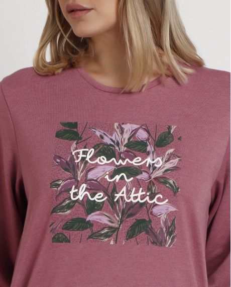 ADMAS GARDEN Pijama Manga Larga Flowers In The Attic para Mujer ANCIENT PINK 2