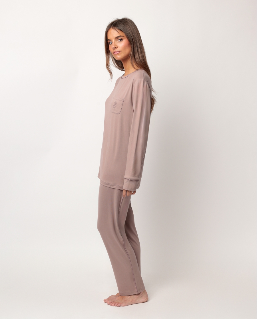 ADMAS CLASSIC Pijama Manga Larga Soft Sleep para Mujer MOKA ADMAS CLASSIC Pijama Manga Larga Soft Sleep para Mujer MOKA